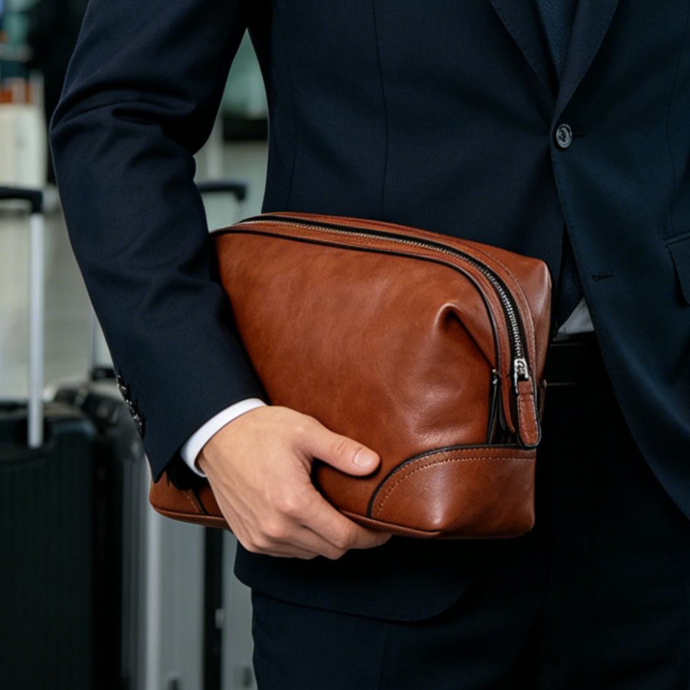 Luxury Skincare Men - Borsa da Toilette Portatile di Lusso
